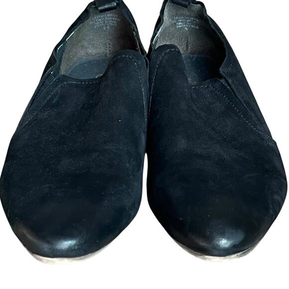 Seychelles Skein Loafer Shoes Women 9.5 Black Nubuck Leather Slip On Modern Boho - Picture 5 of 14